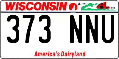 WI license plate 373NNU