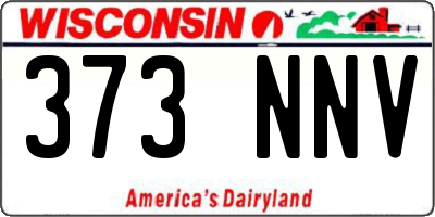 WI license plate 373NNV