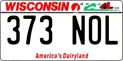 WI license plate 373NOL