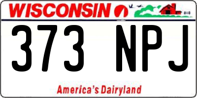WI license plate 373NPJ