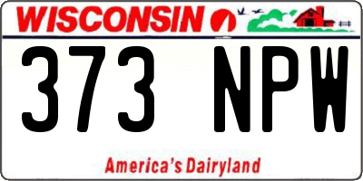 WI license plate 373NPW