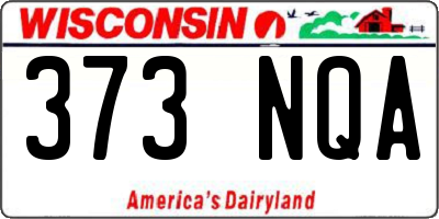 WI license plate 373NQA