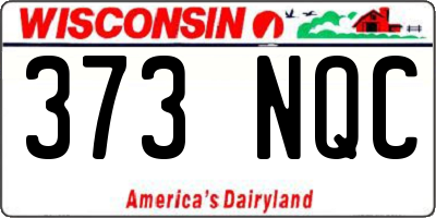 WI license plate 373NQC
