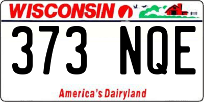 WI license plate 373NQE