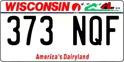 WI license plate 373NQF