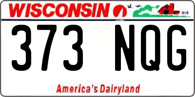 WI license plate 373NQG