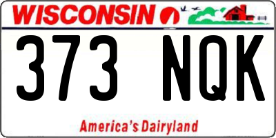 WI license plate 373NQK
