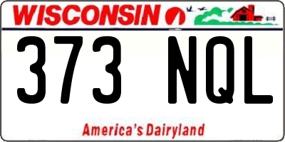 WI license plate 373NQL