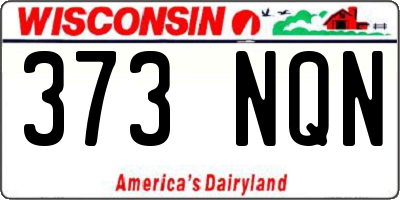 WI license plate 373NQN