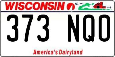 WI license plate 373NQO