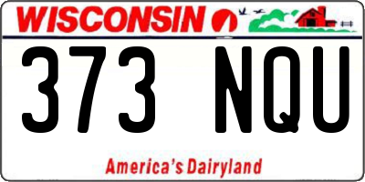 WI license plate 373NQU