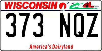 WI license plate 373NQZ