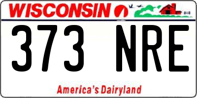 WI license plate 373NRE