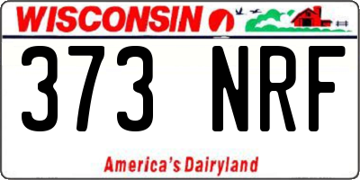 WI license plate 373NRF