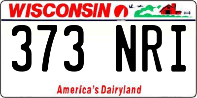 WI license plate 373NRI