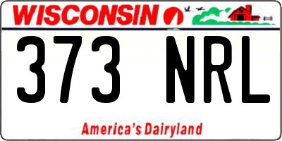 WI license plate 373NRL