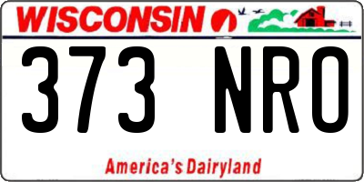WI license plate 373NRO