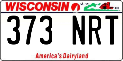 WI license plate 373NRT