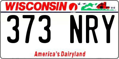 WI license plate 373NRY