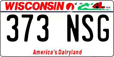 WI license plate 373NSG