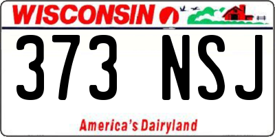 WI license plate 373NSJ