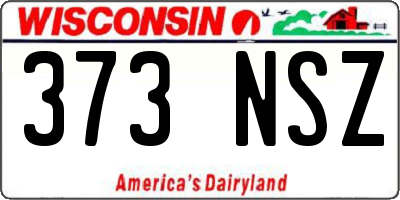 WI license plate 373NSZ