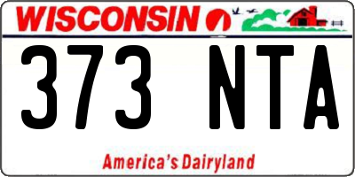 WI license plate 373NTA