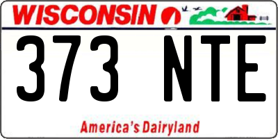 WI license plate 373NTE