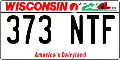 WI license plate 373NTF