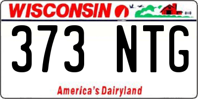 WI license plate 373NTG