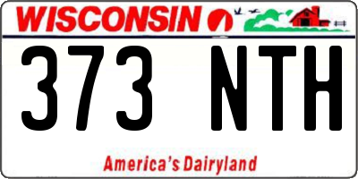 WI license plate 373NTH