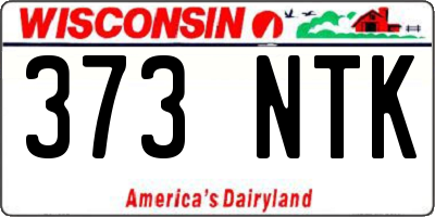 WI license plate 373NTK