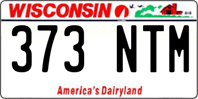 WI license plate 373NTM