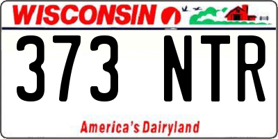 WI license plate 373NTR