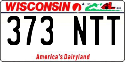 WI license plate 373NTT