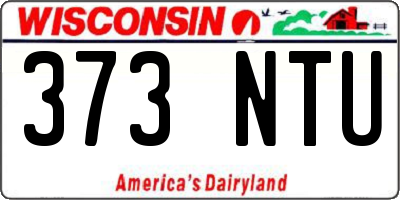 WI license plate 373NTU