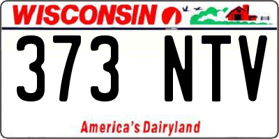 WI license plate 373NTV