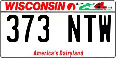 WI license plate 373NTW