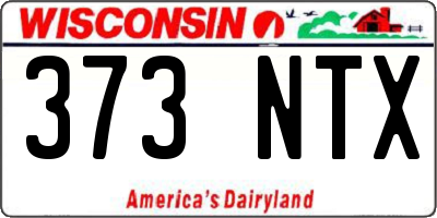 WI license plate 373NTX