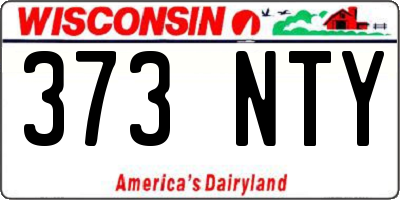 WI license plate 373NTY