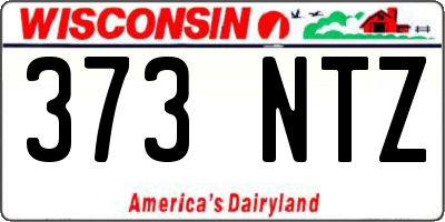 WI license plate 373NTZ