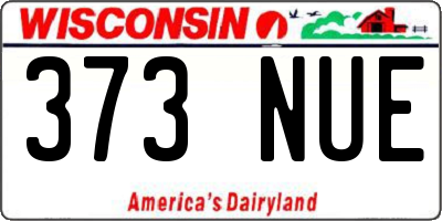 WI license plate 373NUE
