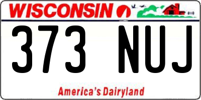 WI license plate 373NUJ