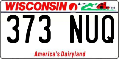 WI license plate 373NUQ