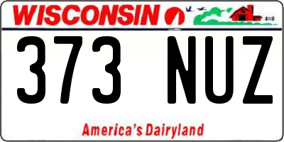 WI license plate 373NUZ