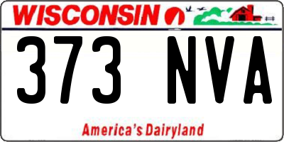 WI license plate 373NVA