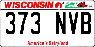WI license plate 373NVB