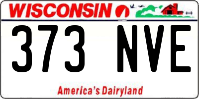 WI license plate 373NVE
