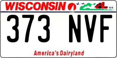 WI license plate 373NVF
