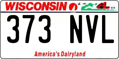 WI license plate 373NVL